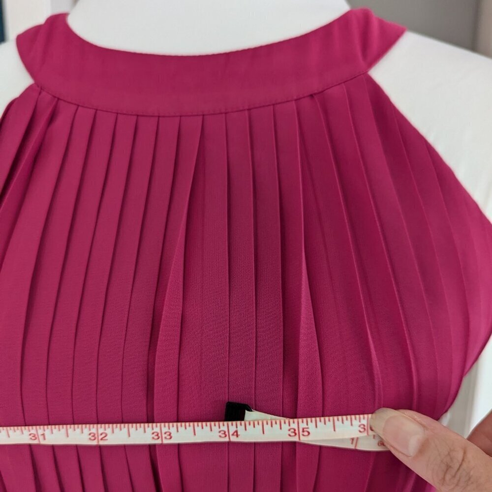 Club L London Pink Pleated Women's Midi Dress Semi Formal Size 4 - Picture 5 of 11
